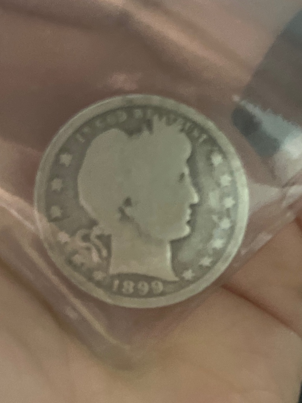 1899 Siliver quarter dollar coin